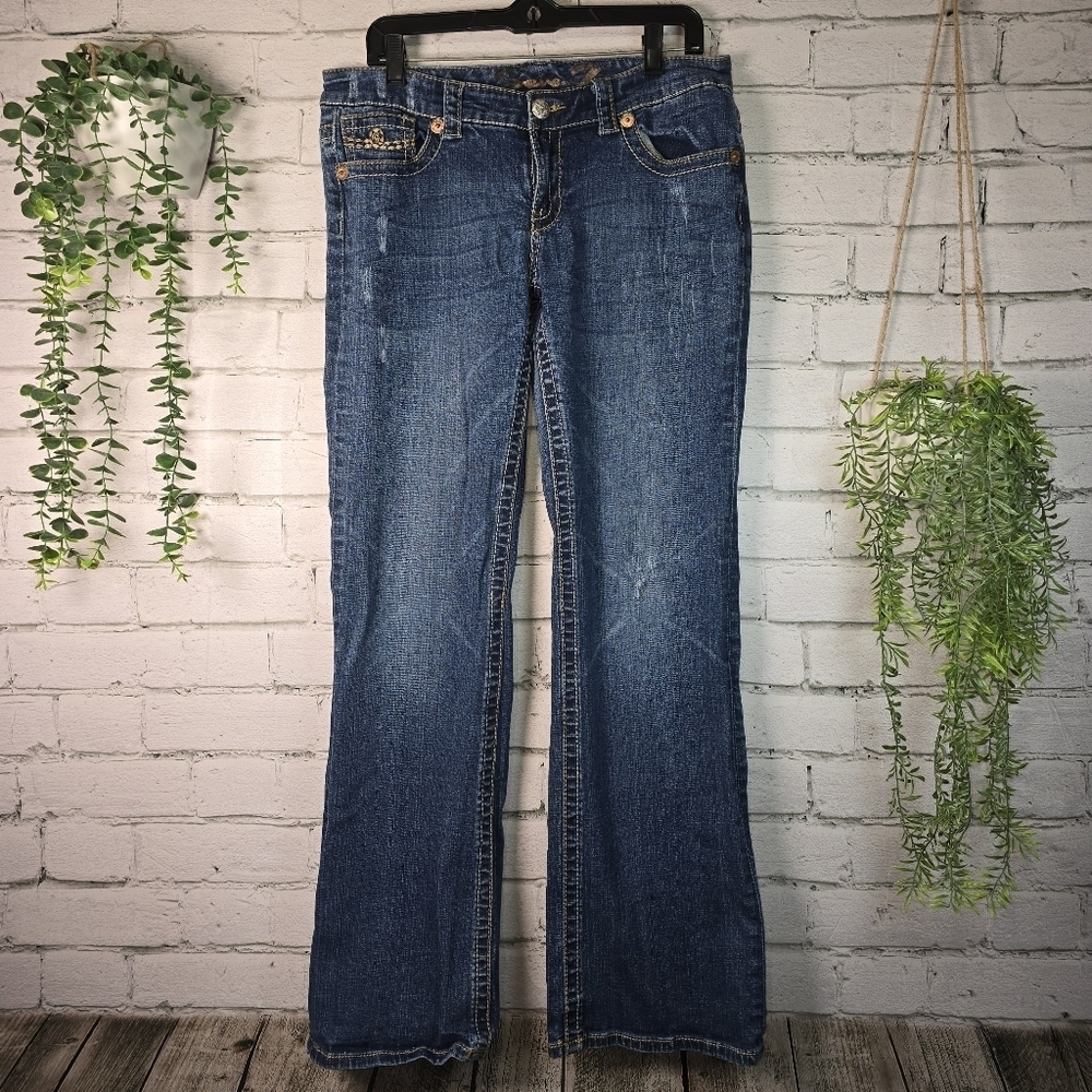 Seven7 Flare Legged Dark Denium Jeans Womens Size 31
